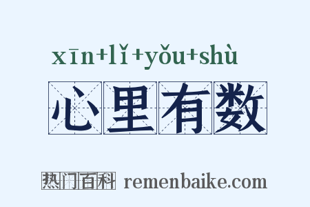 心里有数是什么意思的图片